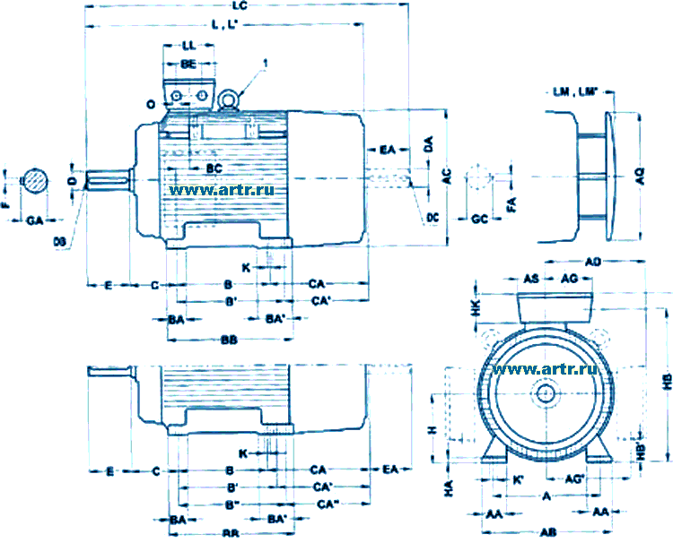 Электродвигатели Siemens типа 1LG4, 1LG6