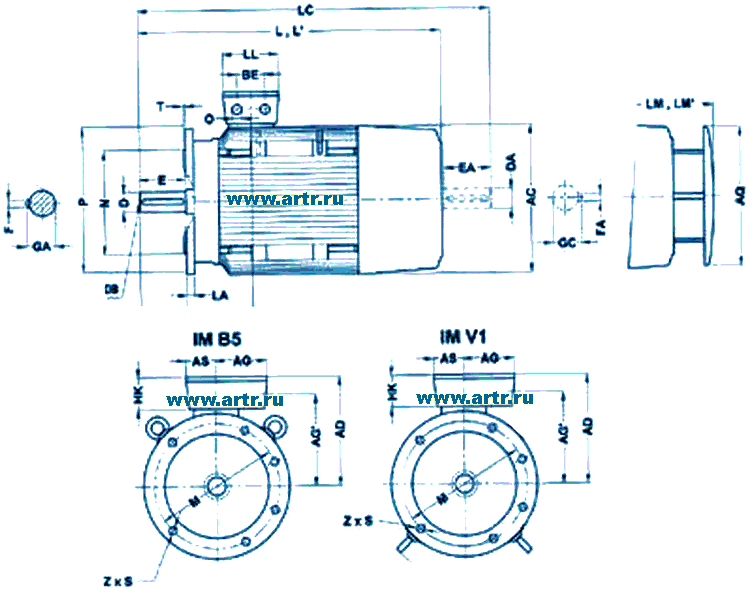 Электродвигатели Siemens типа 1LG4, 1LG6